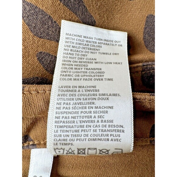 L'Agence Margot Jeans Women 28 Brown Animal Print Skinny Stretch Made in USA - Picture 10 of 11
